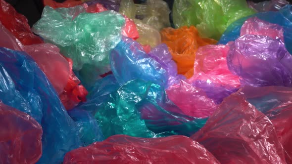 Colorful Singleuse Plastic Bags Background