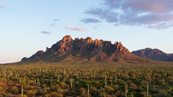 Sunset over Ragged Top Mountain in Ironwood Forest National Monument