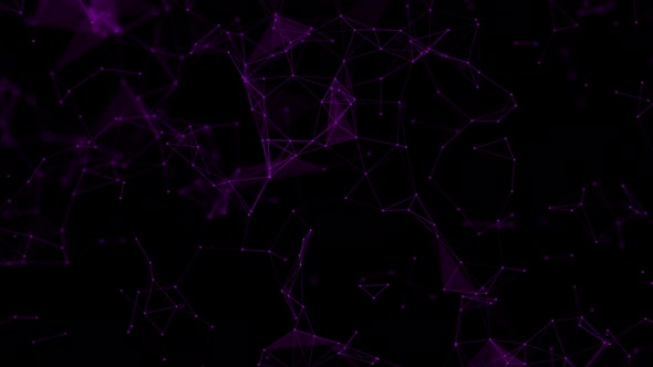 Abstract digital network background made of moving dots and lines