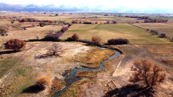 Creek running through the countryside of Utah.