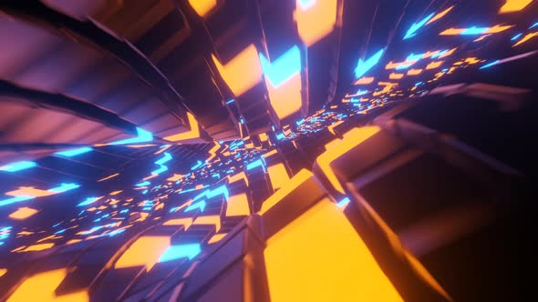 Lighting Blocks Tunnel VJ Loop