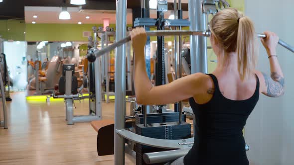 Girl in a Fitness Studio  Daily Training for a Perfect Body