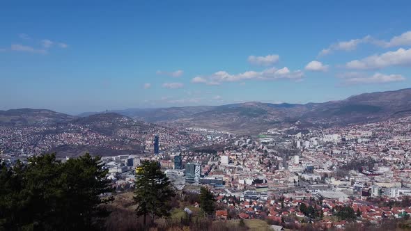 Aerial View Of Sarajevo City 