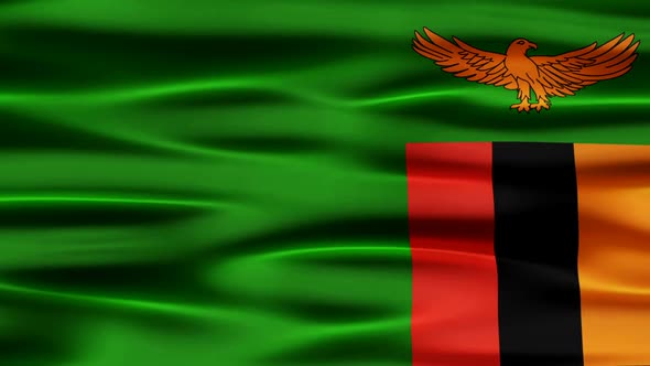 Zambia Flag Waving