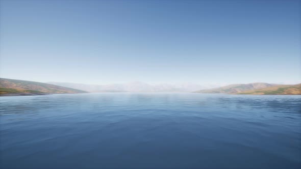 Lake in Hills on Summer Day