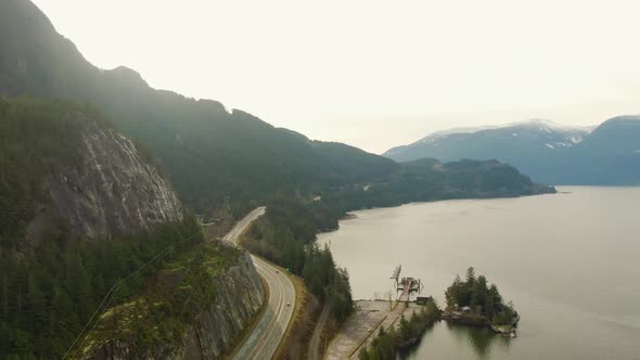 Sea To Sky Hwy in Howe Sound Near Squamish