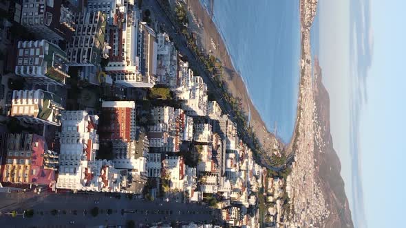 Vertical Video Alanya Turkey  a Resort Town on the Seashore