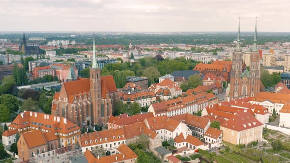 Aerial View of Wroclaw