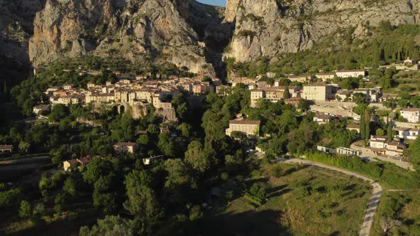 Moustiers Sainte Marie Town in Provence, France