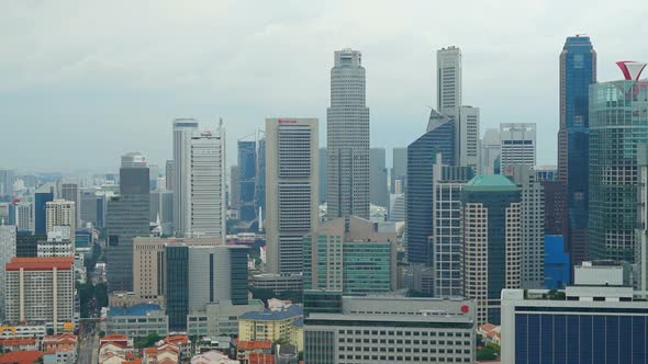 Time lapse of Building in Singapore city