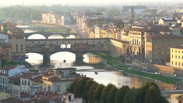 Florence Skyline - Ponte Vecchio Bridge, Italy