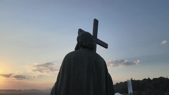 Monument To Vladimir the Great at Dawn in the Morning. Kyiv, Ukraine