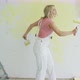 Relaxed Woman Dancing with Paint Roller - VideoHive Item for Sale