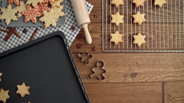 Baking background with Christmas cookiesChriststop 04