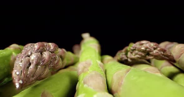 green fresh Asparagus close up macro 