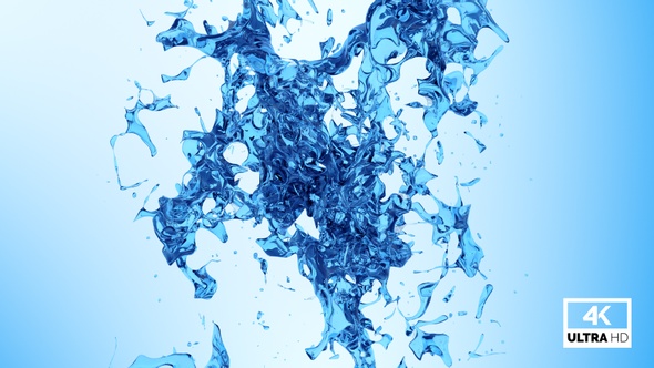 Blue Water Splash Collision