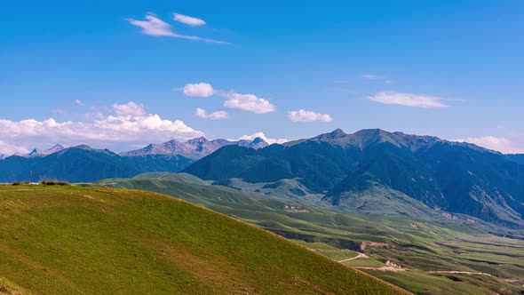 The landscape of grassland in Xinjiang, China