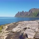 Popular travel destination and Rock Davil’s Jaw in the sunny summer day, Norway,island Senja - VideoHive Item for Sale