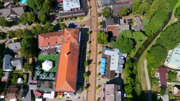 Aerial View of the Palanga Resort Town in Lithuania