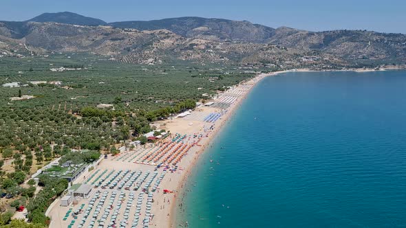 Panoramic view of marina of mattinata beach in Puglia, Italy