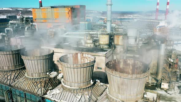 Massive Metallurgical Factory with Lots of Pipes