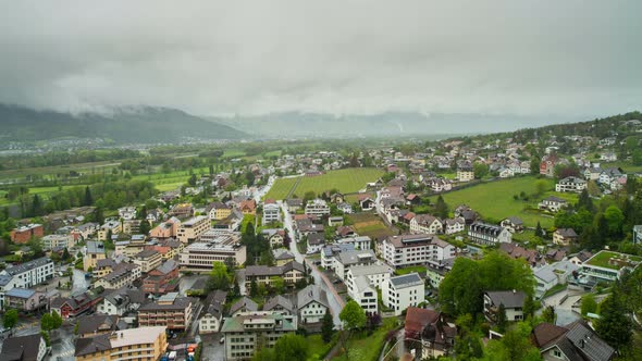 Raining Day in Vaduz, Liechtenstein