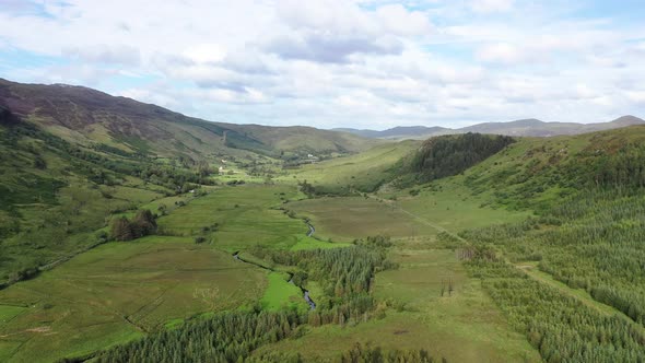 Aerial View of the Hills By Glenties in Donegal - Ireland