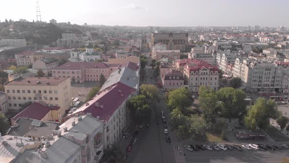 Kyiv, Ukraine. Podil District. Aerial View