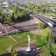 Park Virgins Estate Square, Road junction, Highway Mendoza Argentina aerial view - VideoHive Item for Sale