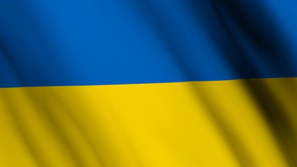 Ukraine Flag Waveing