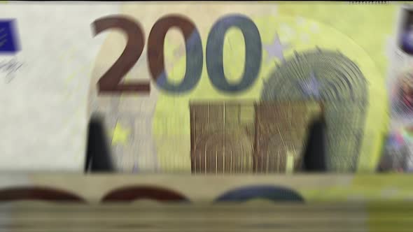 Euro money counting machine down