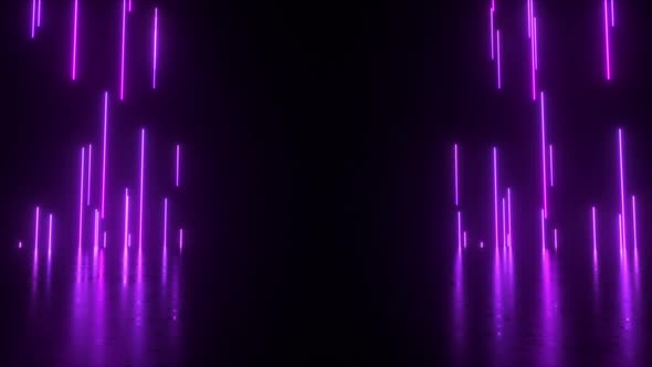 Purple Neon Glowing Strings Frame Backdrop