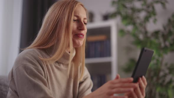 Woman Having Video Call on Mobile