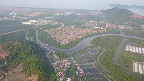 Top view Bukit Tambun and Batu Kawan housing area. Batu Kawan stadium