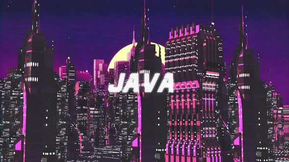 Retro Cyber City Background Java