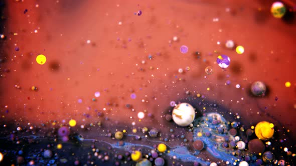 Abstract Colorful Acrylic And Food Paint Bubbles On Water  11 alt