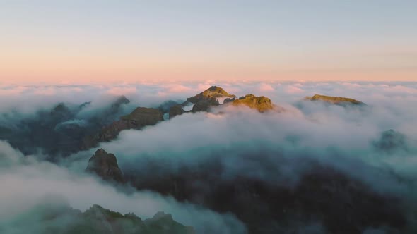 Top View of the Third Mountain on Madeira Isalnd