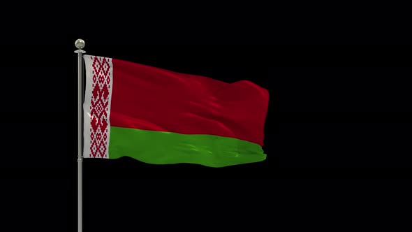 Belarus Looping Of The Waving Flag Pole With Alpha