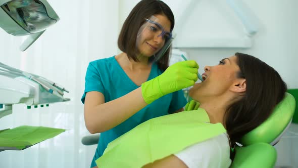 Professional Dentist Checking Patient Teeth, Qualified Help, Regular Checkup