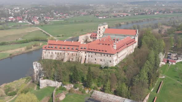 Monastery on the rock from the air
