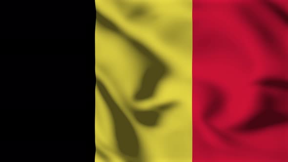 Belgium Flag Animation Loop Background