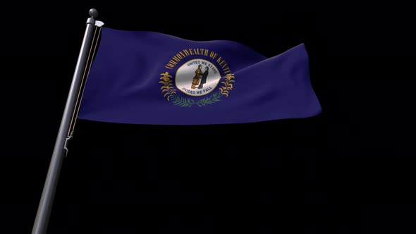 Kentucky State Flag  With Alpha Channel 4K