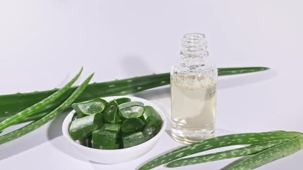 Dropper Glass Bottle with Aloe Vera Oil