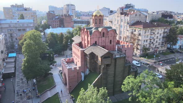 Architecture of Kyiv, Ukraine : Golden Gate. Aerial View