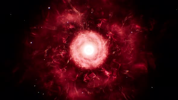 Red Space Nebula Energy Background Loop 4K