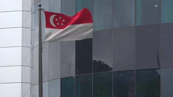 Singapore Flag Background 4K