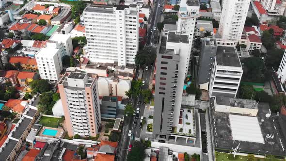 Road Sao Paulo, Brazil (Aerial View, Panorama, Drone Footage)