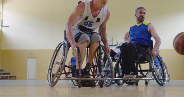 Persons with Disabilities Playing Basketball in the Modern Hall