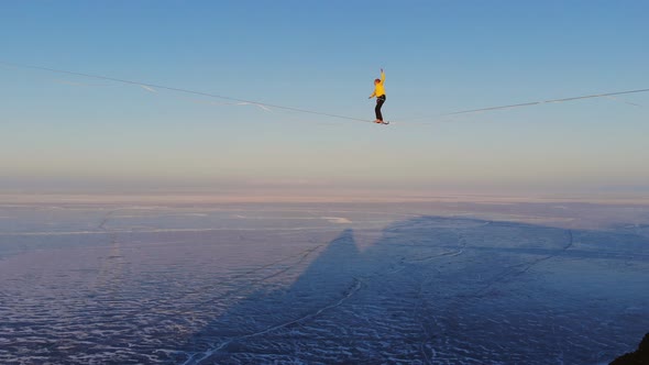 A Young Woman Breaks Down and Hangs on the Insurance During Training alt