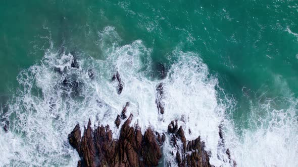 Aerial view of seacoast view in phuket island